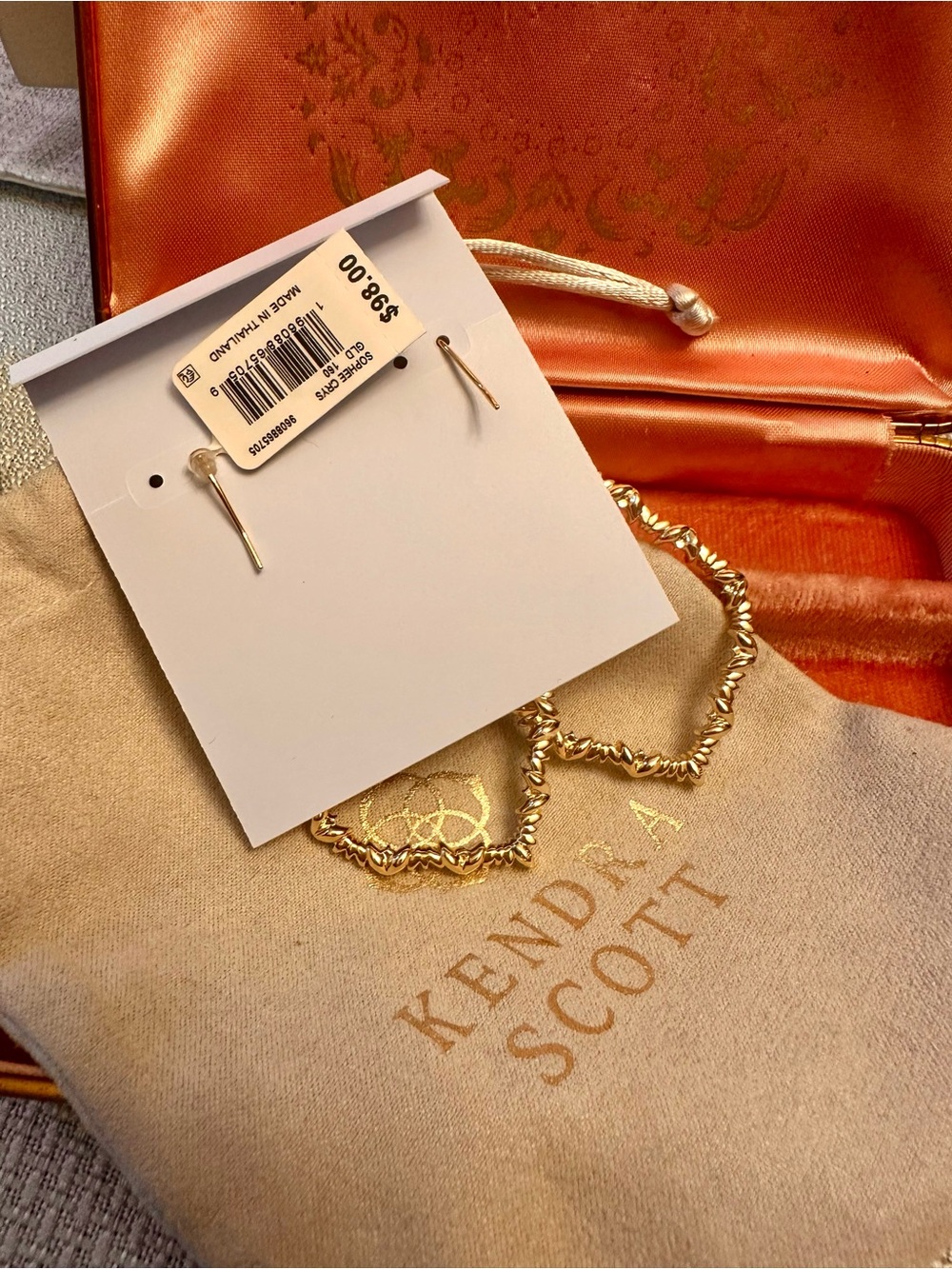 Kendra Scott Crystal Teardrop Statement Earrings in Gold - Picture 4 of 7